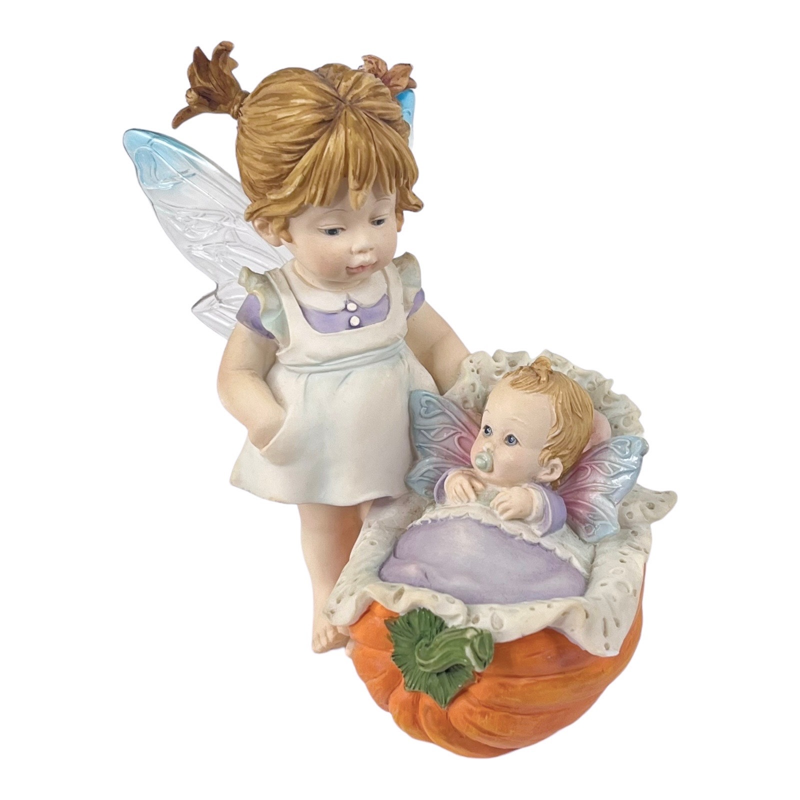 My Little Kitchen Fairies Baby Punkin FAIRIE Figurine Girl & Baby Pumpkin Fairy