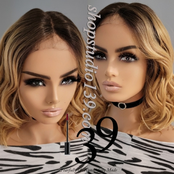 Pretty Wavy bob wig with HD lace