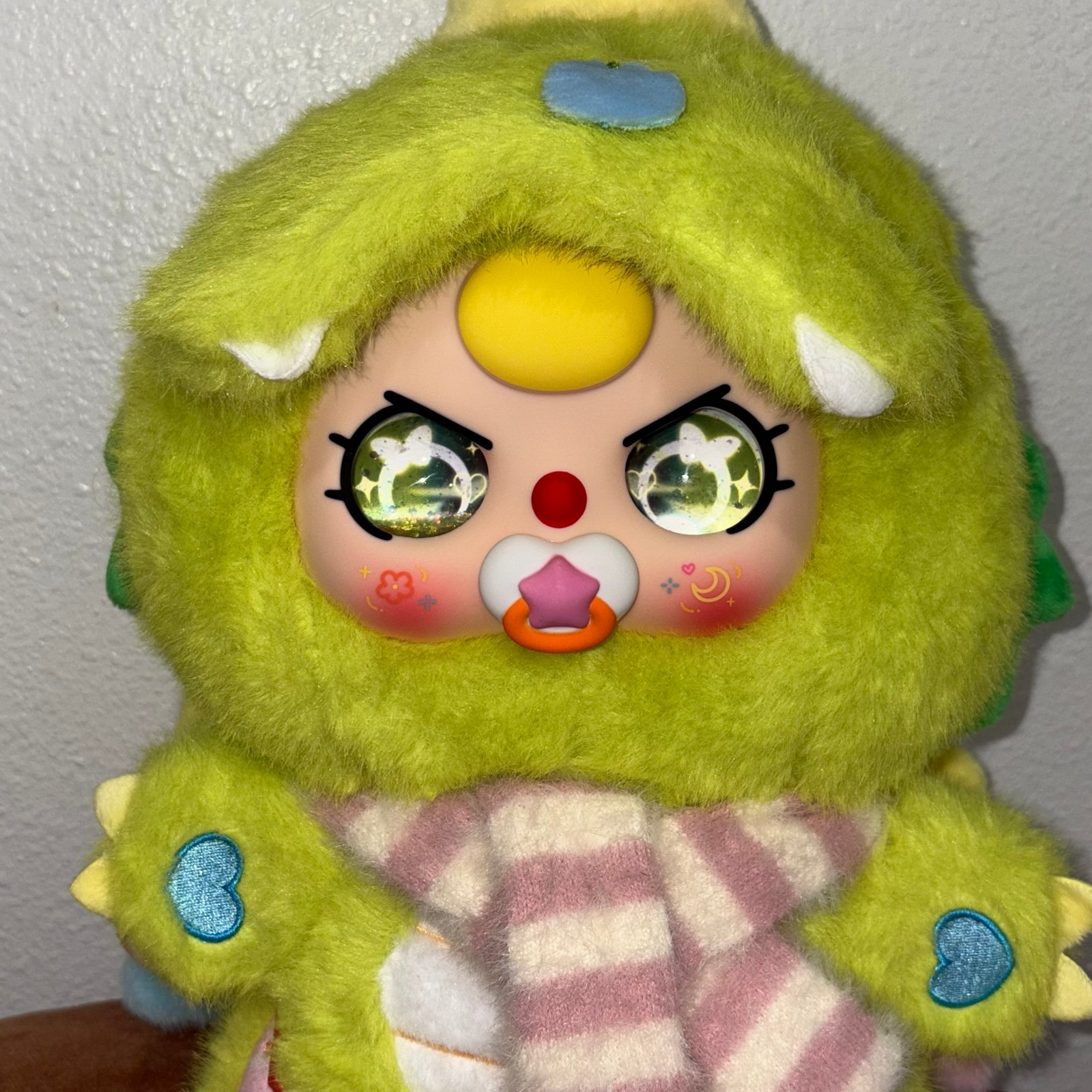 Baby three 400% Sweet Dream Dinosaur Dino CUSTOM LIQUID EYES PACIFIER