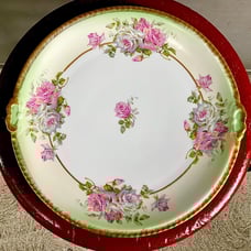 Rare 24k Gold Trim Late 19th Century Vintage LIMOGES FRANCE Serving Plate
