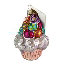 Christopher Radko Blown Glass Ornament Easter Cupcake