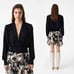 Iro Barba Wrap Around Long Sleeve Cropped Top Women's Black Size: XXS NWT