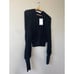 Iro Barba Wrap Around Long Sleeve Cropped Top Women's Black Size: XXS NWT