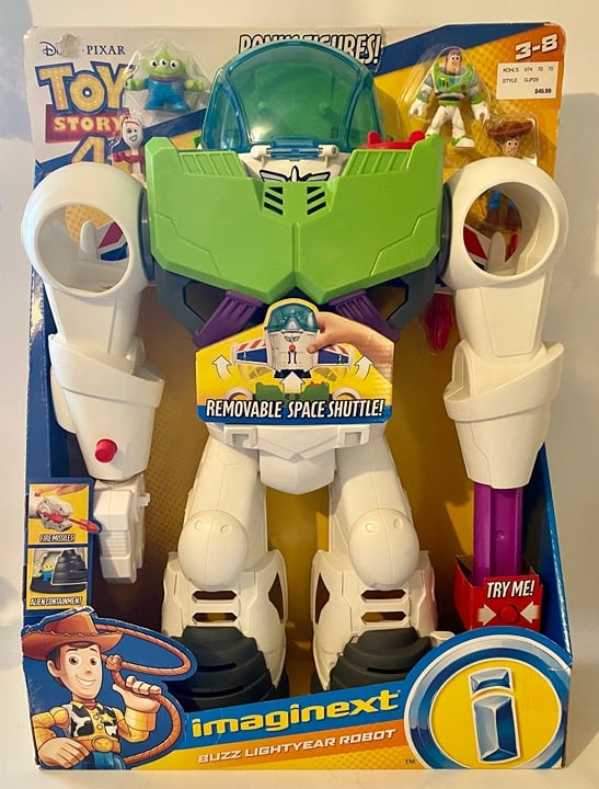 Fisher-Price Imaginext Disney Toy Story 4 BUZZ LIGHTYEAR ROBOT Playset NEW
