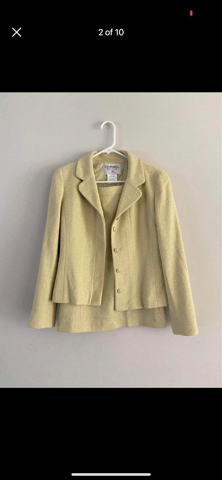 CHANEL 100% Authentic High Waist Mini Skirt & Blazer Set Chanel Suit