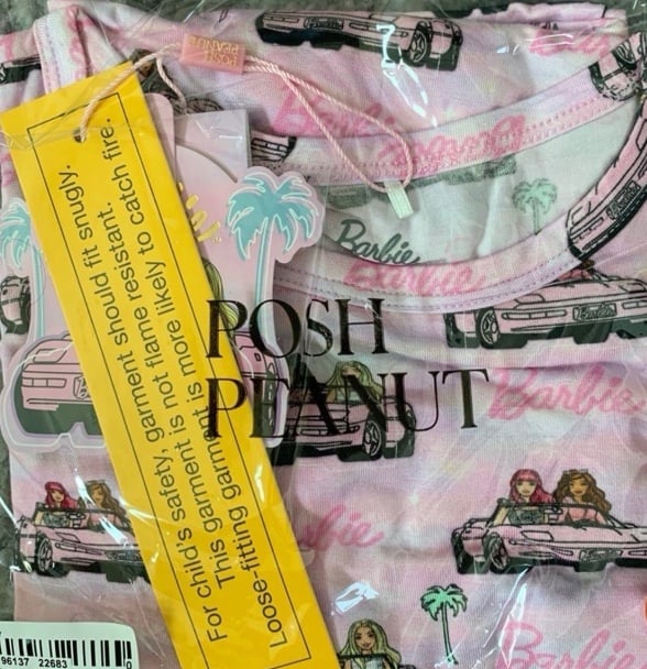 Posh Peanut Cruisin Barbie, Long Sleeve PJs Set, 3/4T, NWT