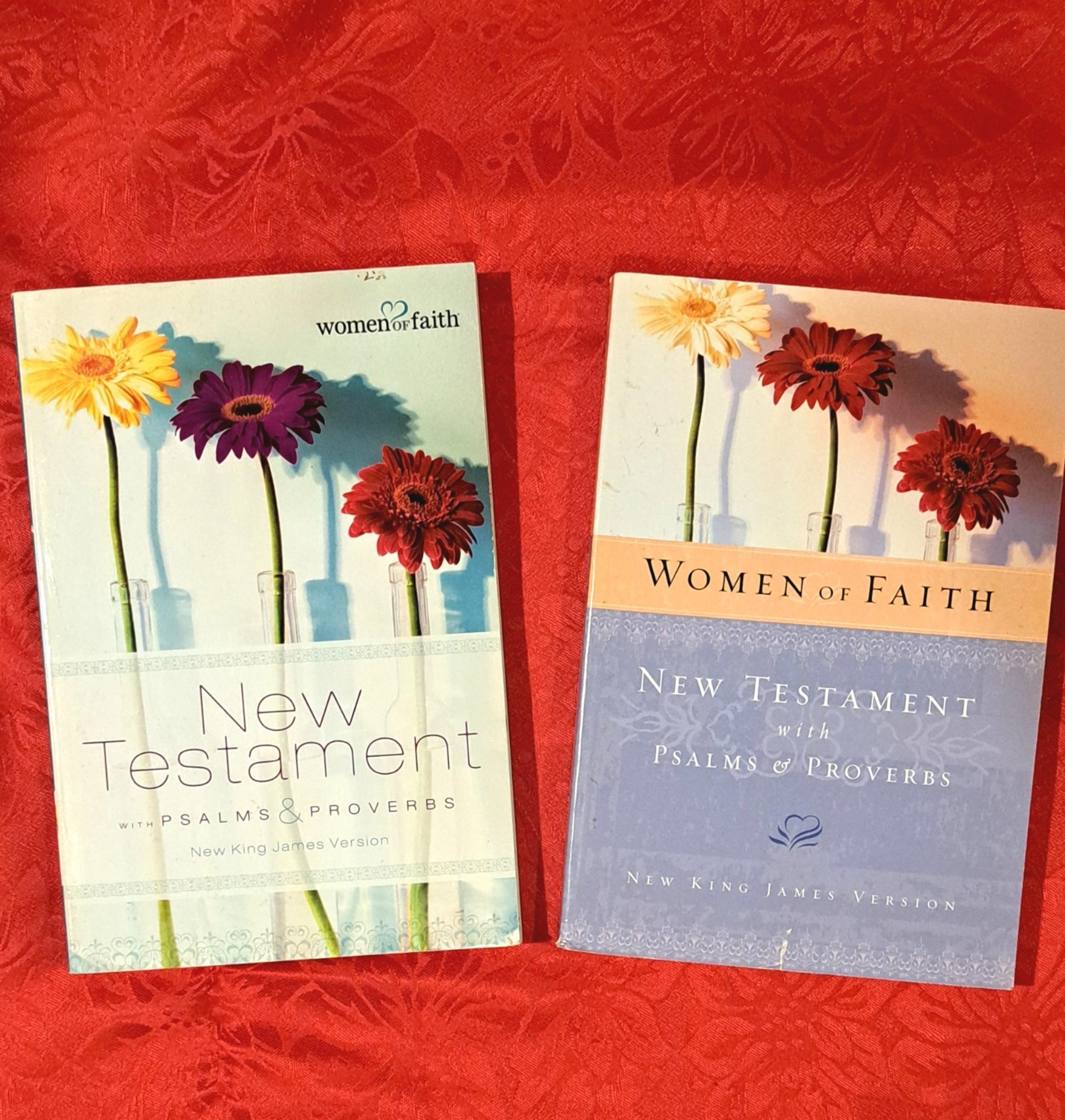 2 Books New Testament, Women or Faith New Testament, both books with Psalms and