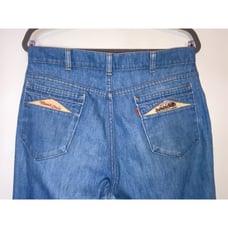Vtg 79 Levis Movin On Womens Actual 32x28 Denim Jeans Orange Tab Logo Pockets
