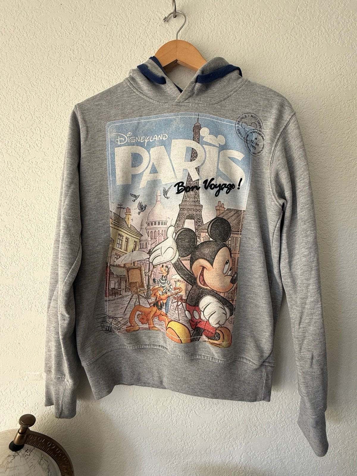 Disneyland Paris Bon Voyage Grey Mickey Hoodie