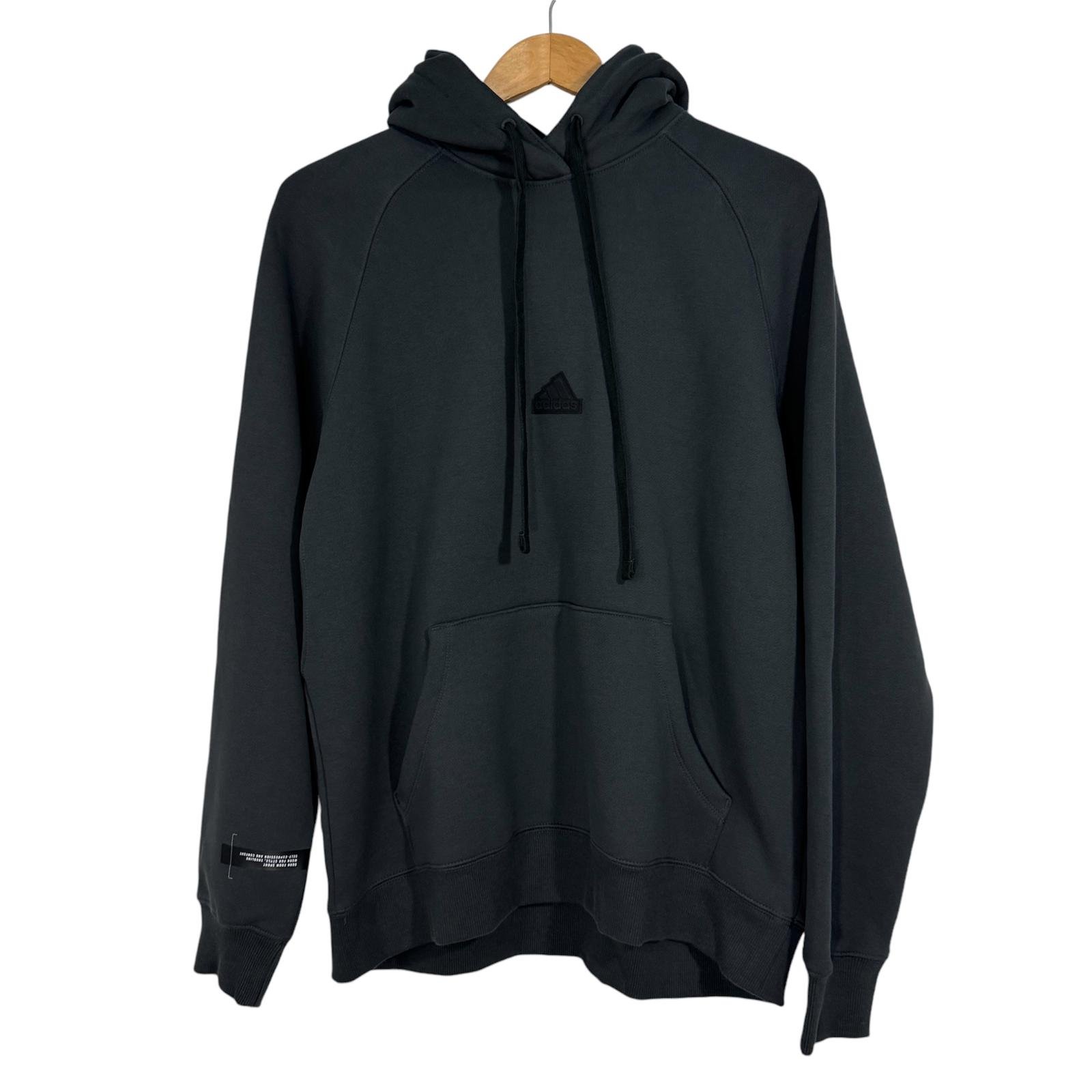 Adidas Womens Size Medium Carbon Gray Oversized Hoodie Sweatshirt New