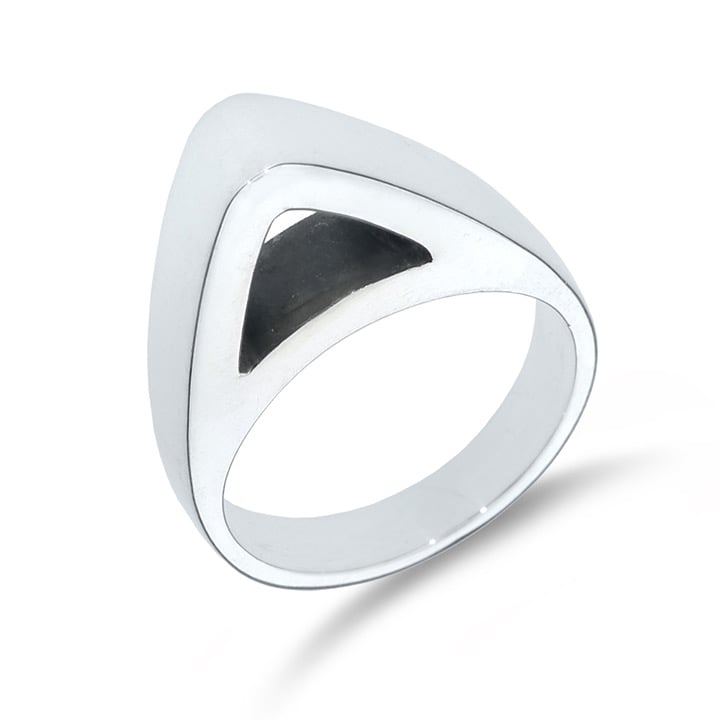 Arne Johansen 1950's Denmark Open Peak Modernist Sterling Silver Ring SR-4231