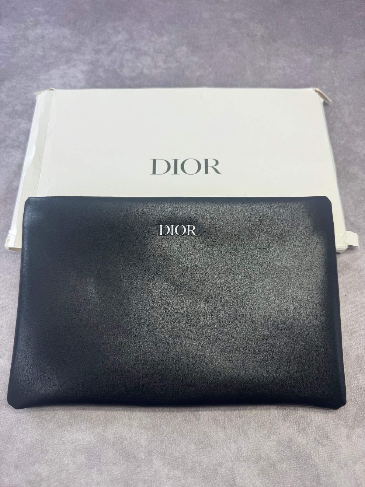 Authentic Dior Black Cosmetic Small Clutch Bag