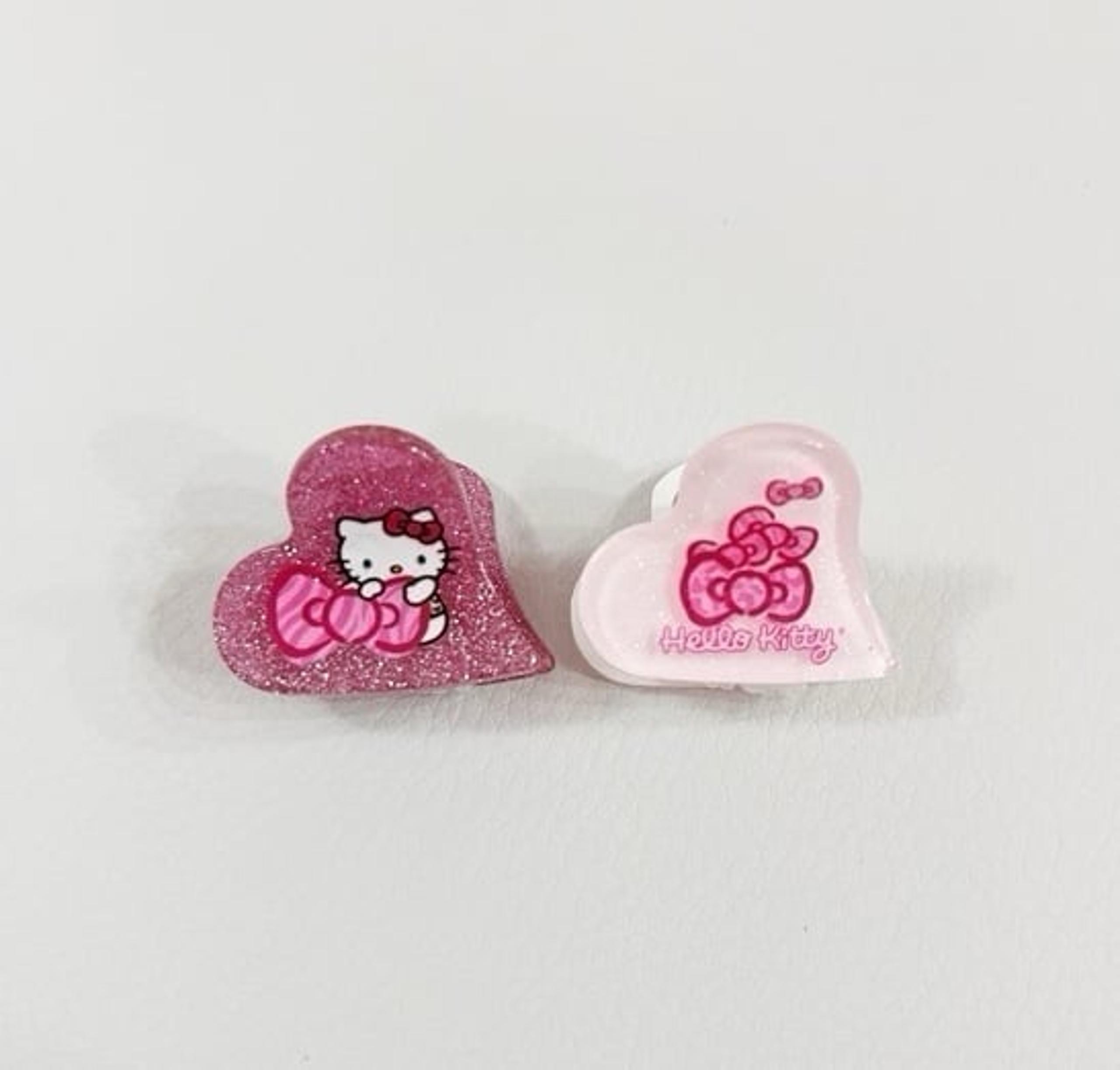 Hello Kitty Heart Shaped Hair Clip Claw Set of 2 Sanrio