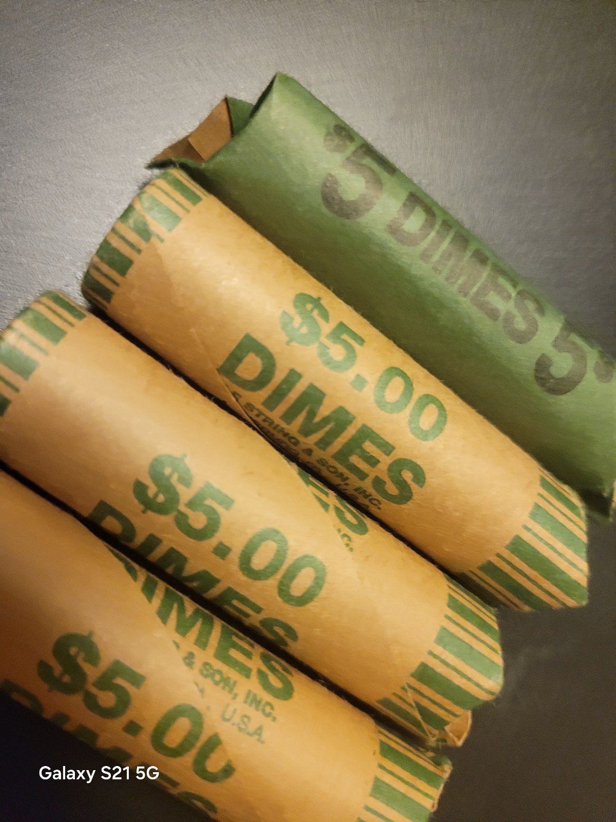 4 Dime Rolls Unsearched Unopened bank roll