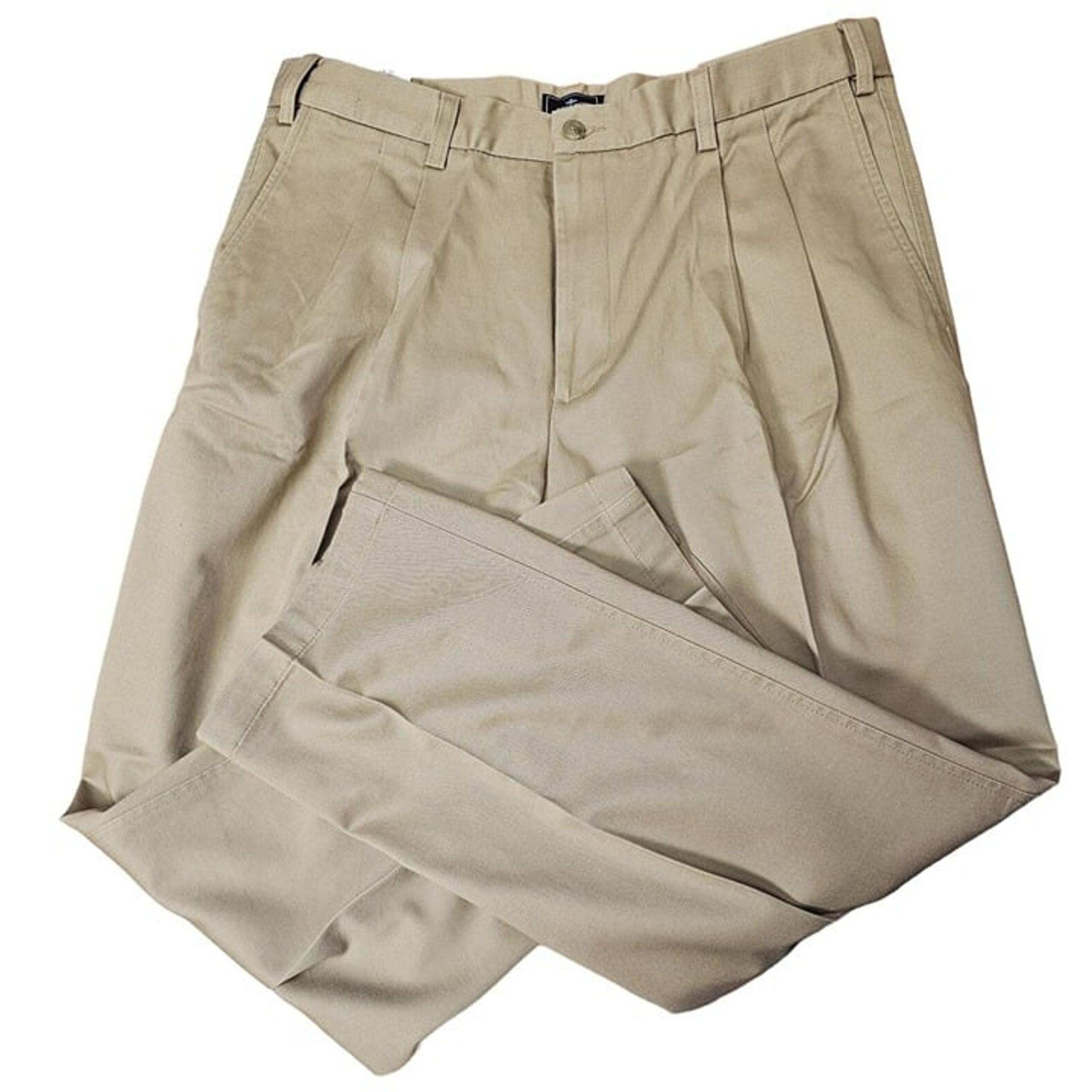 36 x 29 Dockers Pleated Everyday Cotton Light Brown Khaki Chino Dress Pants