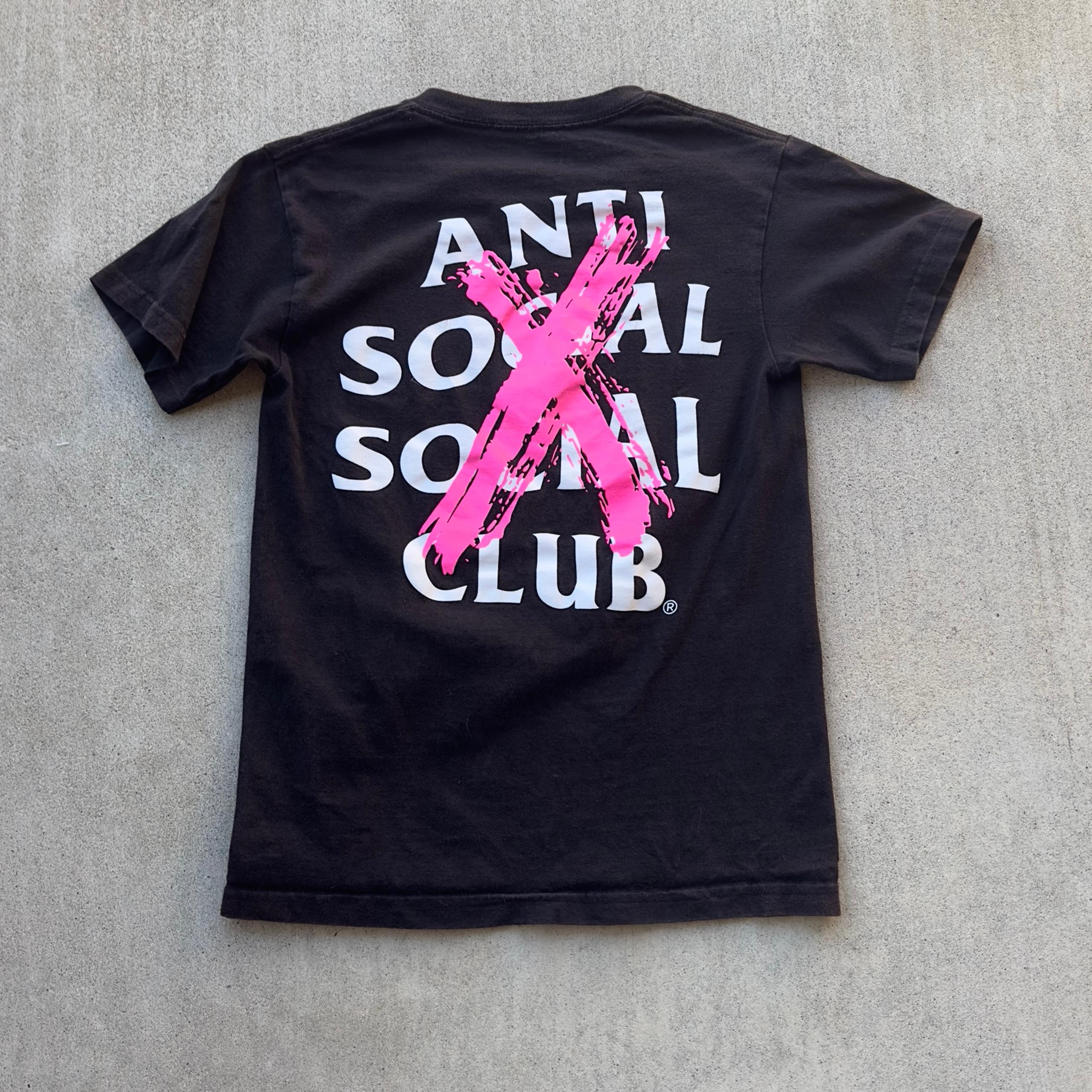 Anti Social Social Club T Shirt Men Size Small Black X Logo