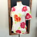 Adrienne Vittadini Crochet Knit Floral Top SIZE M Petite Boho Colorful Spring