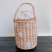 Embroidered Straw Handbag