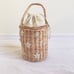 Embroidered Straw Handbag