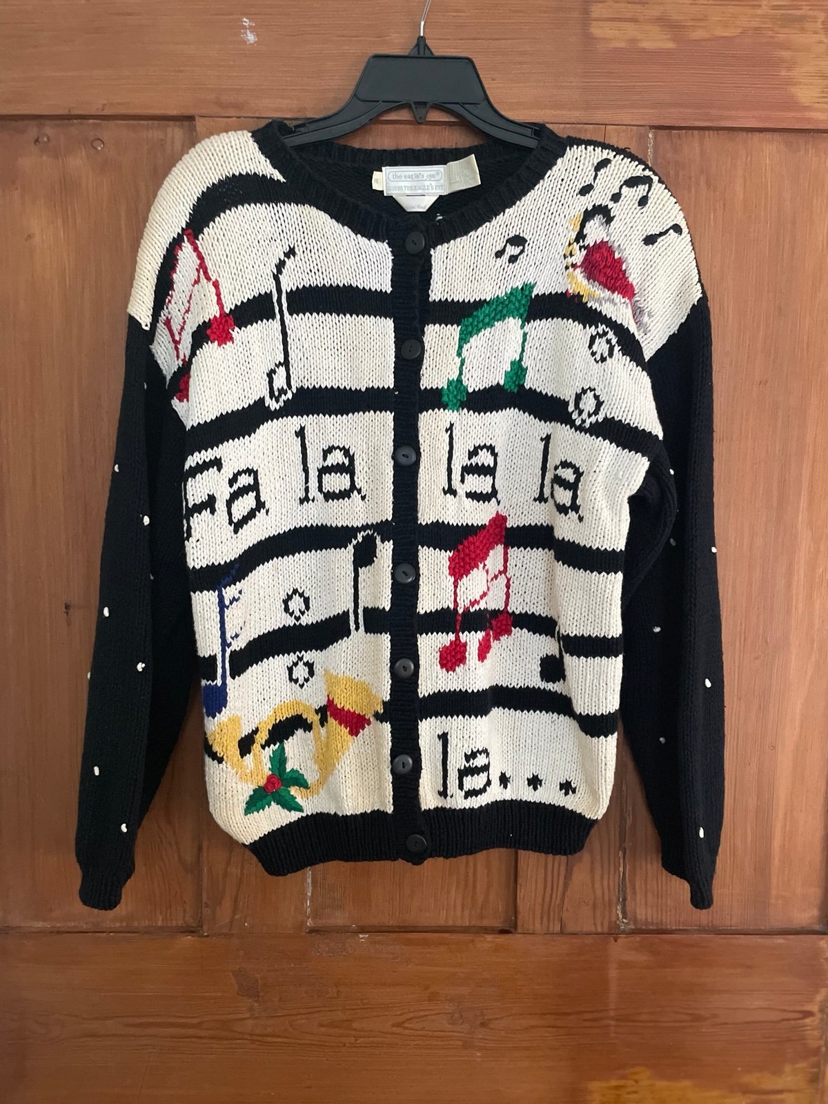 Vintage The Eagles Eye Christmas Cardigan Sweater M