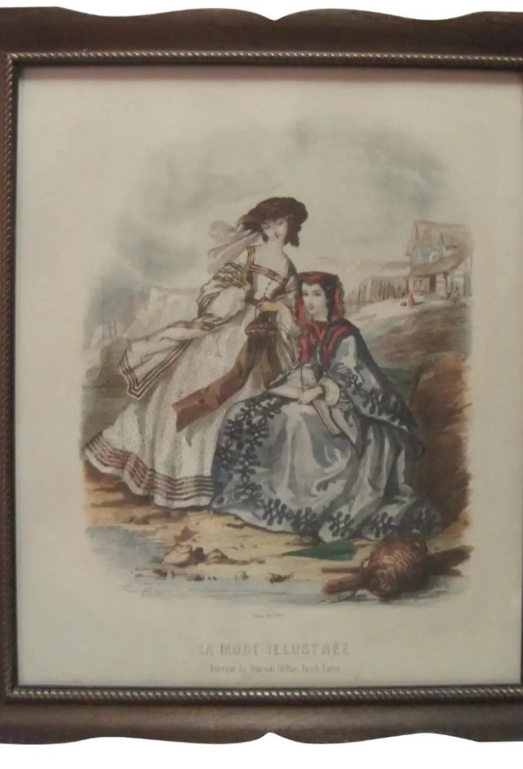 VintageThis lithograph is titled La Mode Illustree . It is marked Bureaux du Jo
