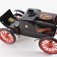 1897 Oldsmobile 75th Anniversary Jim Beam Decanter Porcelain Empty 1972
