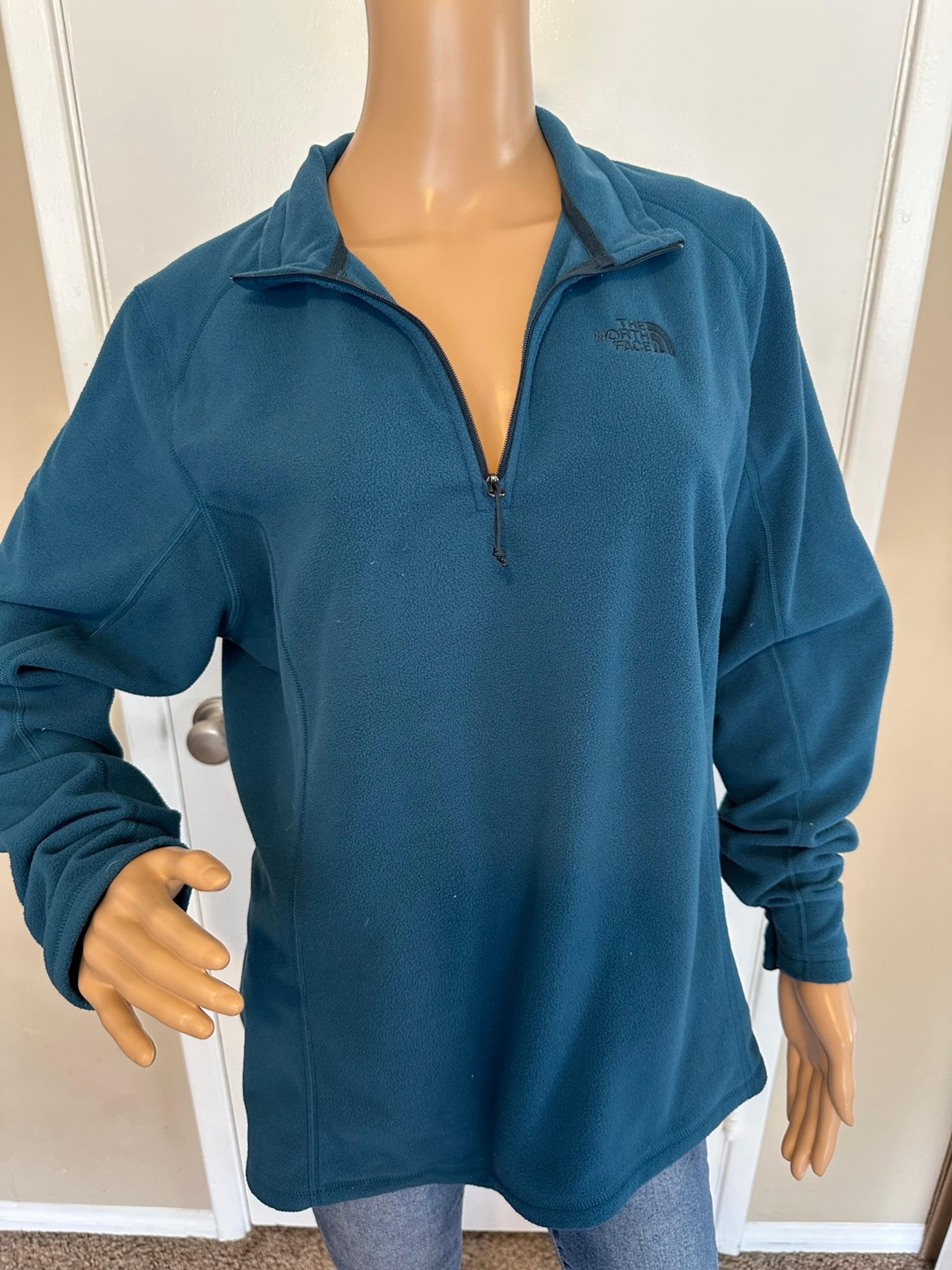 North Face Women’s Teal Pullover Fleece Sweater Size XL