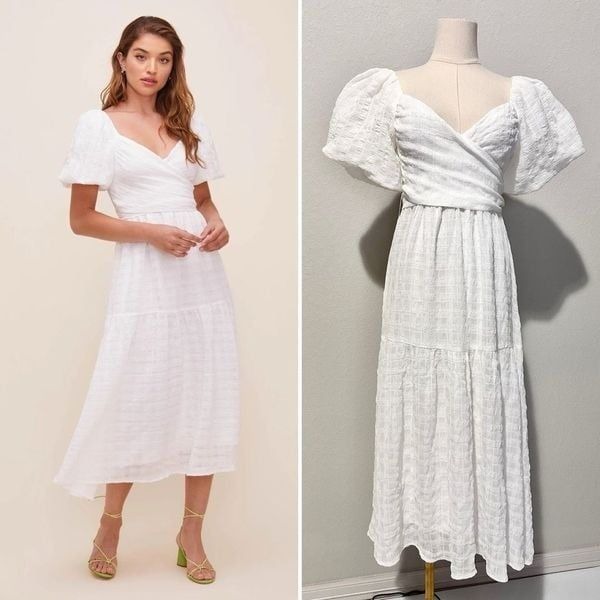 ASTR the Label Sonnet Dress In White S Cottage Beachy Boho