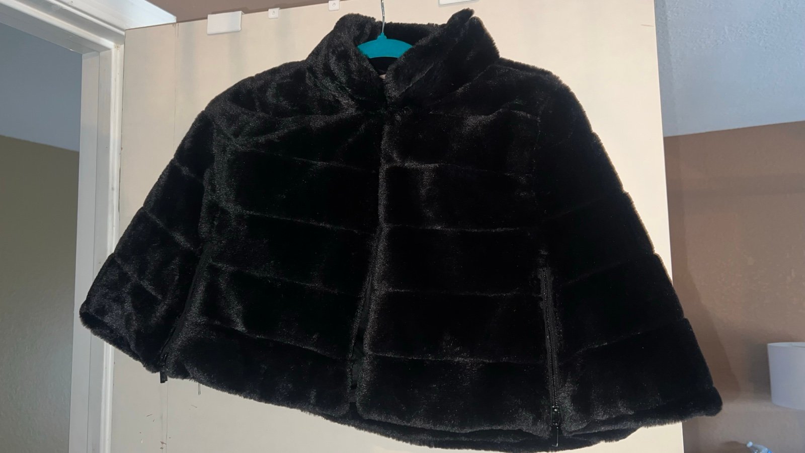 BCBGeneration Sweater Womens Capelet Shrug Black Velvet Small