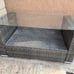 Outdoor wicker coffee table