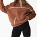 COTTON ON Teddy Fleece Pullover Half Zip Sweatshirt Trendy Size Large