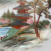 Japanese Kutani Tea Set Mountains Gold Detail 9 pcs