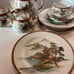 Japanese Kutani Tea Set Mountains Gold Detail 9 pcs