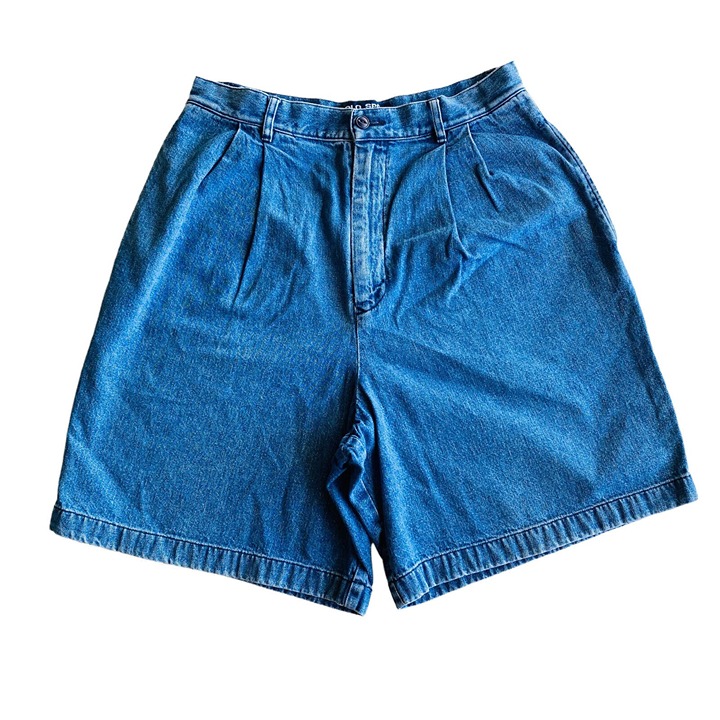 Polo Sport Ralph Lauren Jean Shorts Sz 10 Women Denim Mom Jorts Y2K 90s Vtg Vint