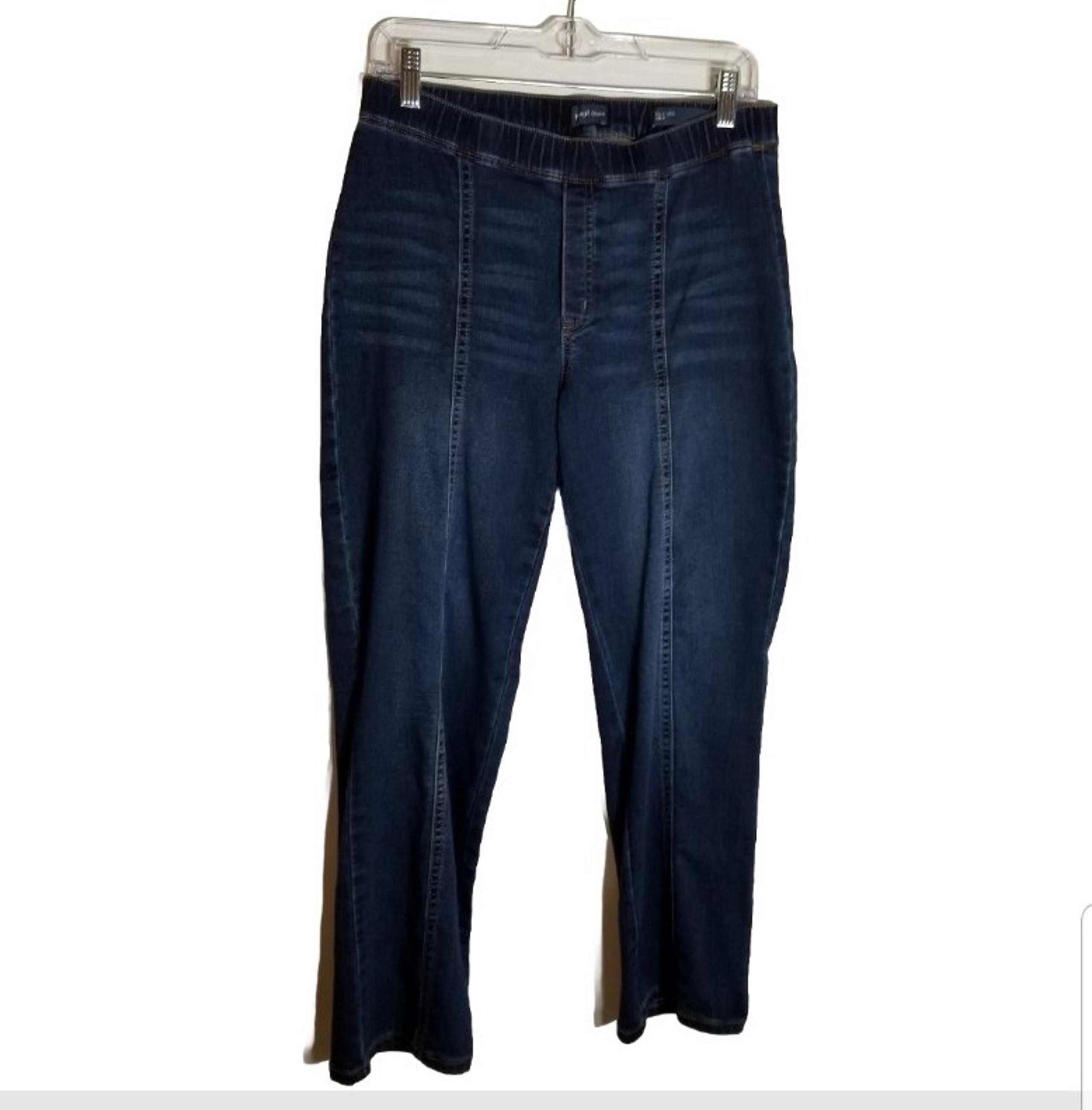 J Jill Pure Jill Jeans Women's Small Slim Leg Ankle Pull On Dark Blue Stretch