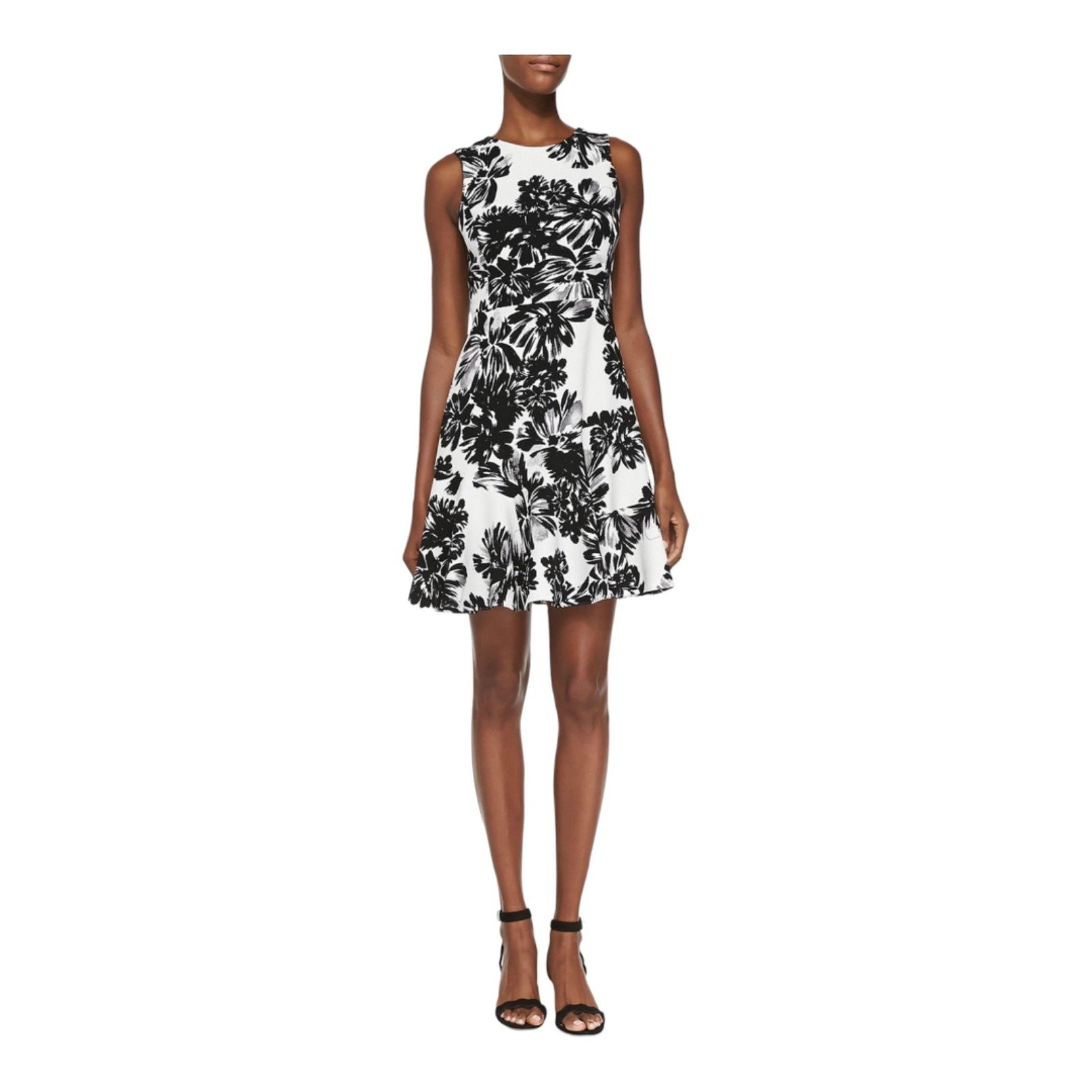 NWT Rebecca TaylorSleeveless Splashed Flowers Flippy Dress Sz 10 Retail $375
