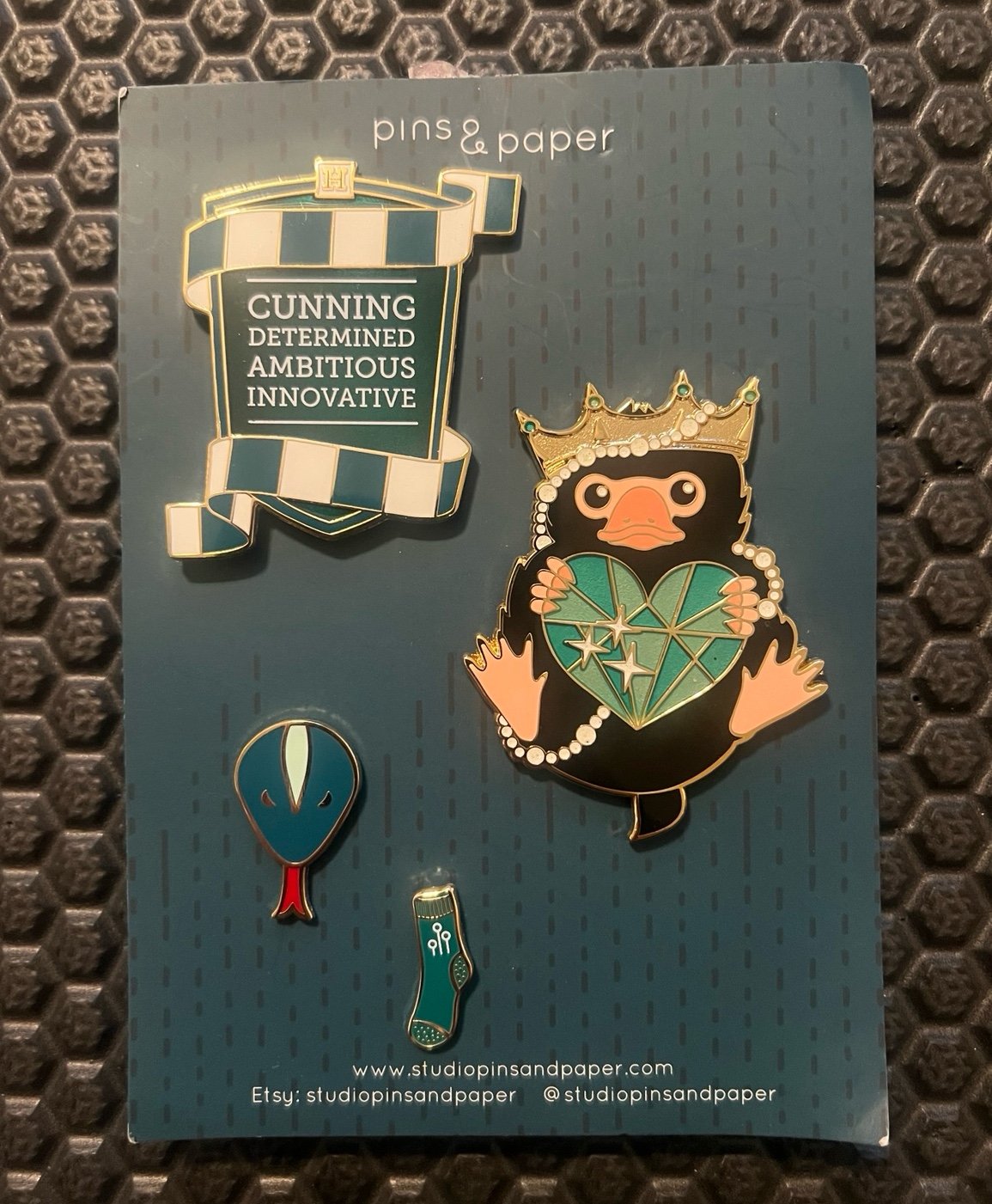 Slytherin Pin Set by Pins and Paper