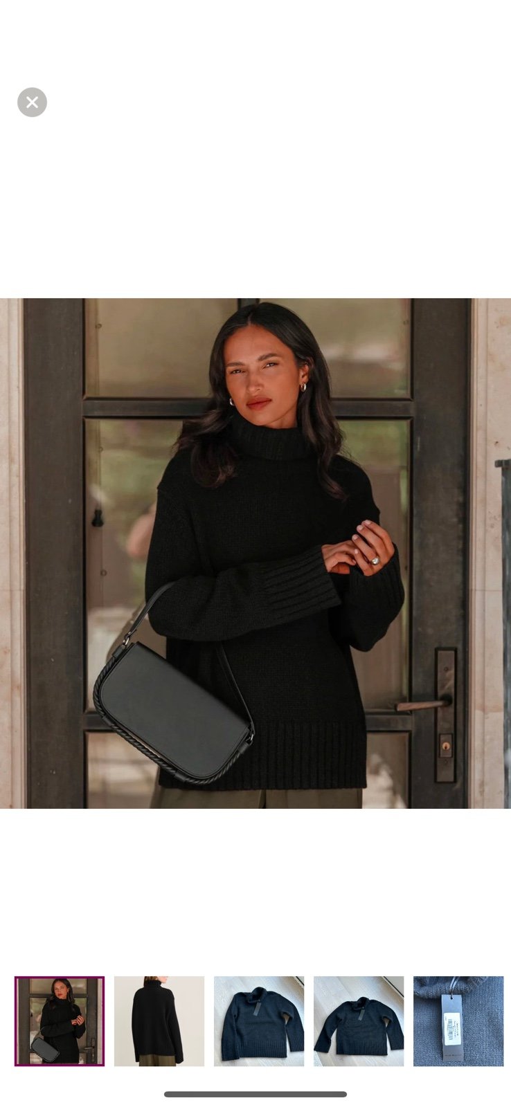 JENNI KAYNE Cashmere Jet Turtleneck