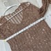 Vintage Crochet Top Brown (s/m) siNita bohemian crochet festival swim cover up
