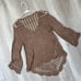 Vintage Crochet Top Brown (s/m) siNita bohemian crochet festival swim cover up