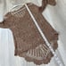 Vintage Crochet Top Brown (s/m) siNita bohemian crochet festival swim cover up