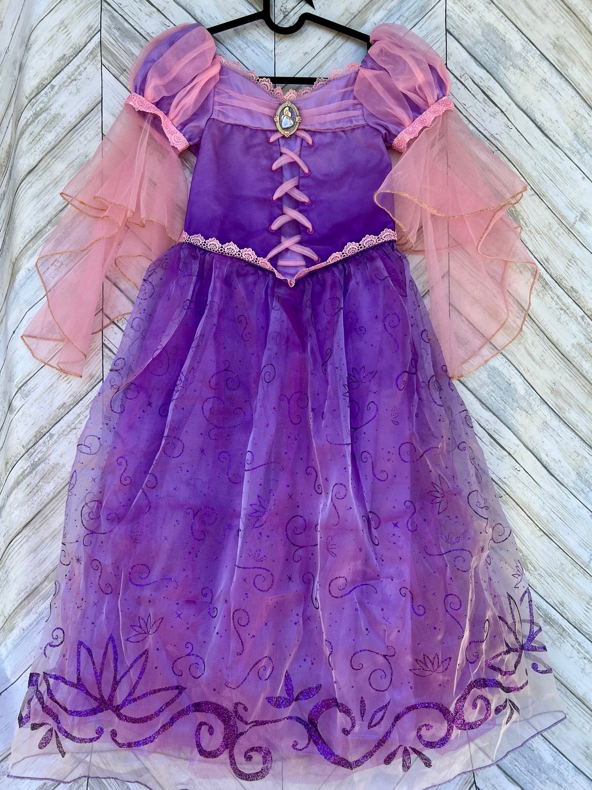 Disney Store Tangled Rapunzel Dress Girls L 10 Princess Costume Outfit
