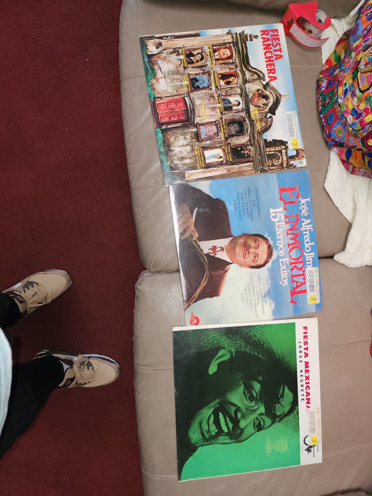 3 discos lp vinyl rancheros mexicanos jose Alfredo Jimenez