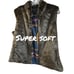 Faux fur reversible brown zip up Vest print navy Versace style size Large like