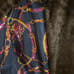 Faux fur reversible brown zip up Vest print navy Versace style size Large like