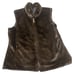 Faux fur reversible brown zip up Vest print navy Versace style size Large like