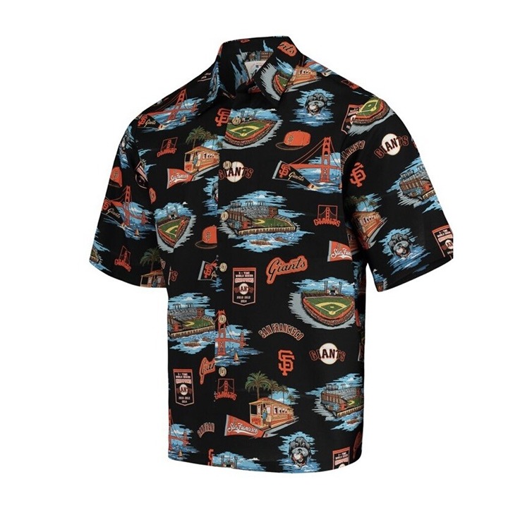 Reyn Spooner SF Giants Hawaiian Shirt Button Front MLB Scenic Stadium Sz M NEW