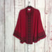 serengeti 100% wool knit poncho - l/xl