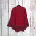 serengeti 100% wool knit poncho - l/xl