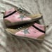 Golden Goose Midstar LTD Sneakers In Pink Leather With Silver Glitter Star